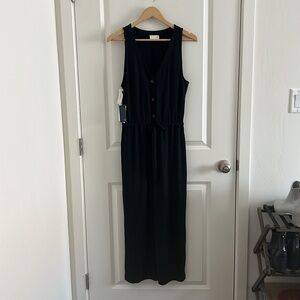 NWT Aritzia Wilfred Free Knit Marcey Jumpsuit - Black (M)